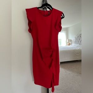 Red pencil dress